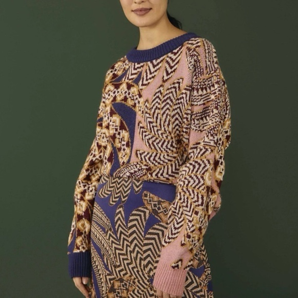 FARM Rio Mixed Yawanawa Vanahu Wool Sweater